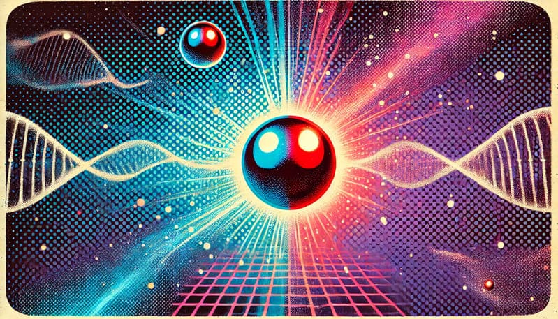 量子重ね合わせのイメージイラスト